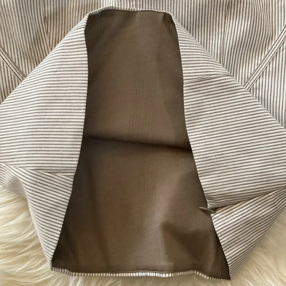 Zara Corset Look Stretch Poplin Striped Strapless Top - Picture 7 of 12